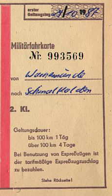 Meine letzte Milit�rfahrkarte.