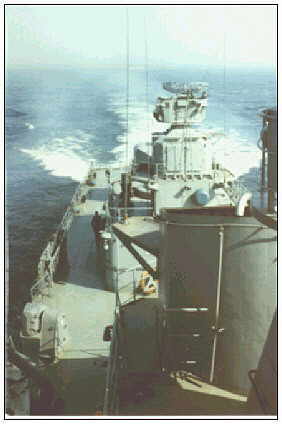 Blick auf�s Raketendeck