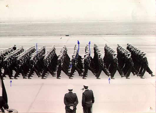 Paradeauswertung Vordermann-Seitenrichtung