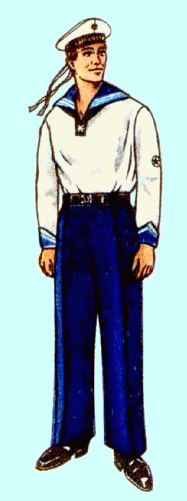 Parade- und Ausgangsuniform f�r Matrosen und Maate Sommer